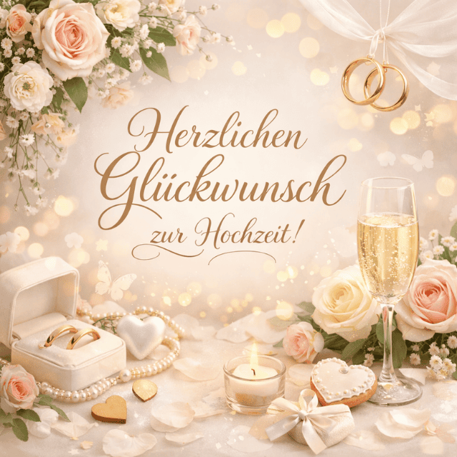 Hochzeitswünsche und Bilder zum Versenden
