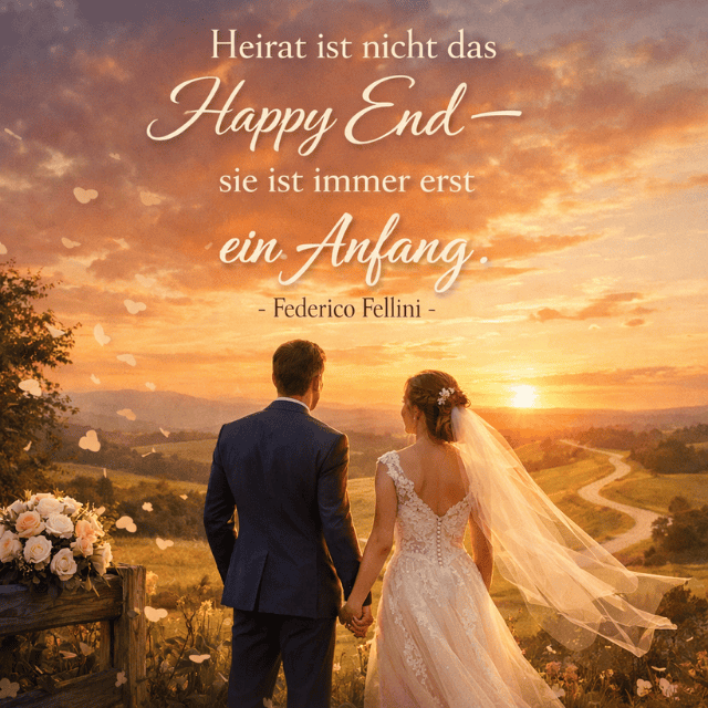 Von Herzen kommende Hochzeitswünsche kurz gehalten