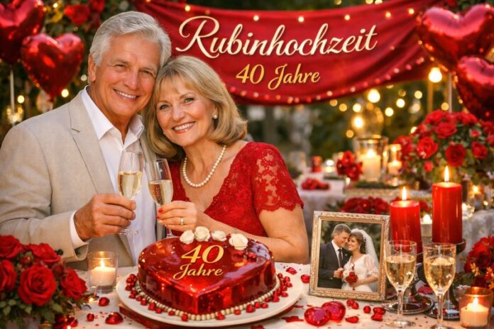 40. Hochzeitstag Rubinhochzeit