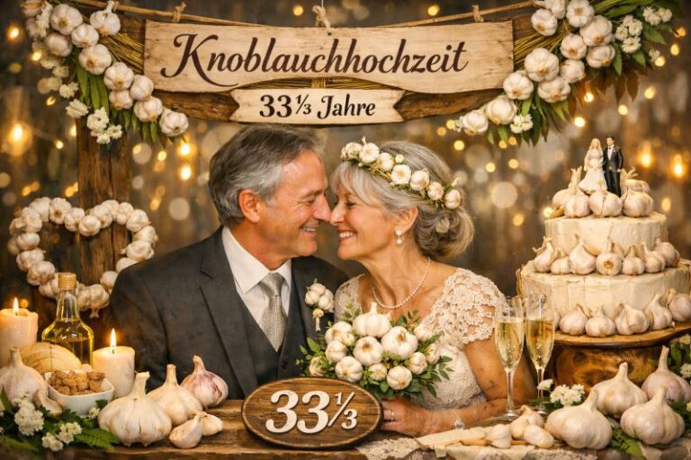 Hochzeitstag nach 33 1/3 Jahren: Knoblauchhochzeit