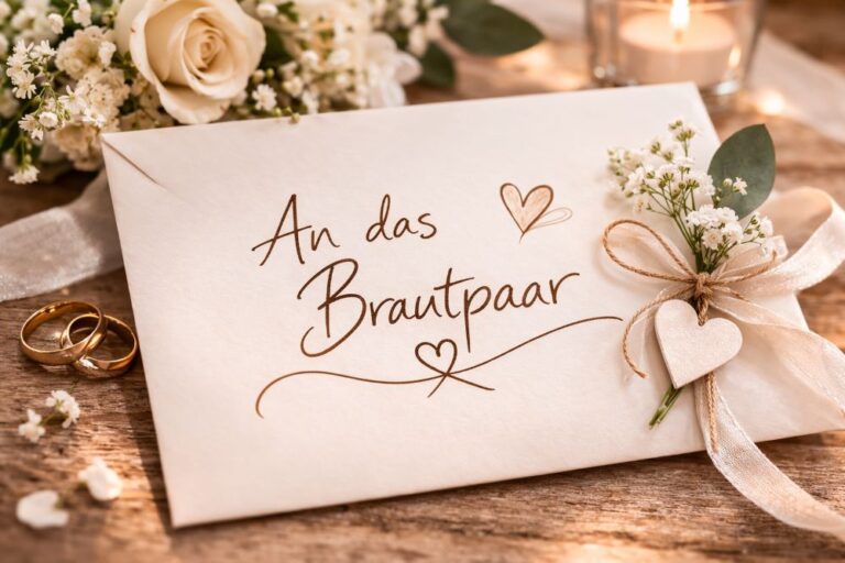 Was schreibt man auf den Umschlag einer Hochzeitskarte