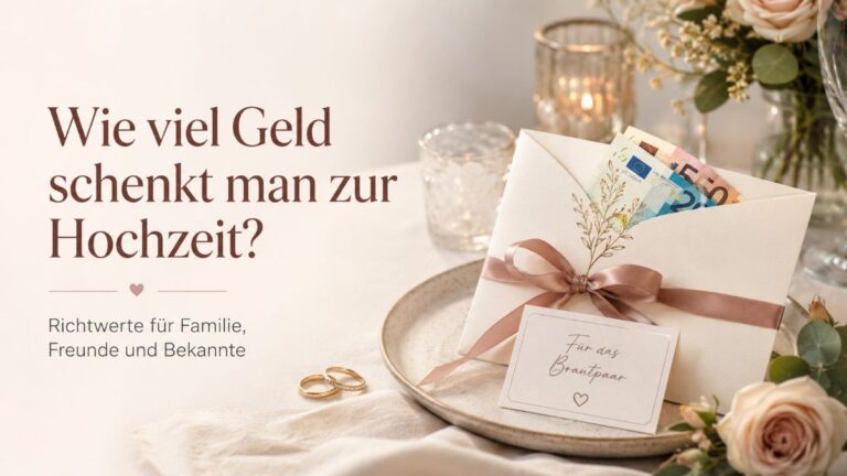 Wie viel Geld schenkt man zur Hochzeit? Richtwerte für Familie, Freunde und Bekannte